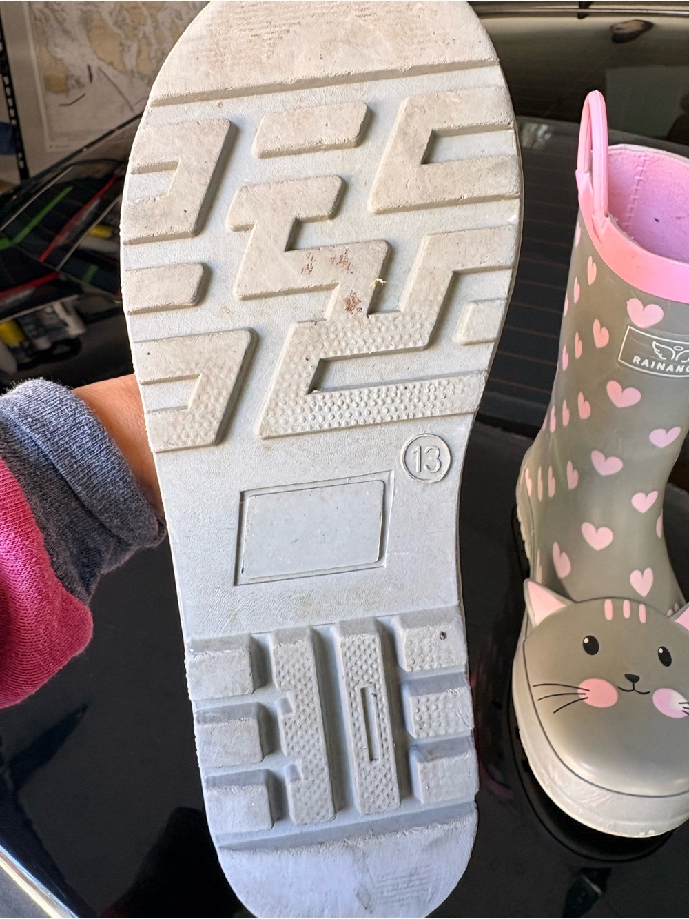 Girl cat rain boots size 13 - Picture 2 of 2